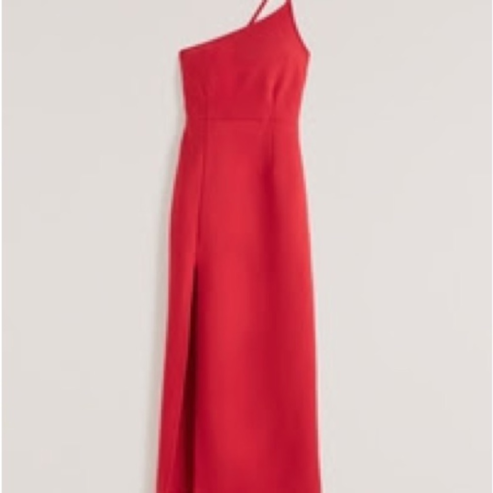 A&F Asymmetrical Red One-Shoulder Dress